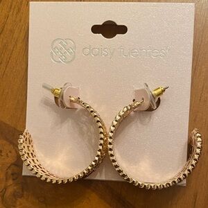 Daisy Fuentes Textured Gold Hoop Earrings